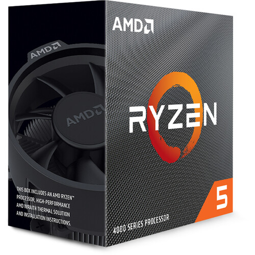 AMD Ryzen 5 4500 6-Core 12-Thread Unlocked Desktop Processor with Wraith Stealth Cooler - 6 cores & 12 threads - 3.6 GHz- 4.1 GHz CPU Speed - 11MB Total Cache - PCIe 3.0 Ready - Wraith Stealth Cooler Included