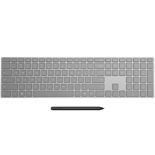 Microsoft Surface Pen Charcoal + Microsoft Surface Keyboard Gray - Bluetooth - 4,096 pressure points - Writes like pen on paper - Microsoft Surface Keyboard is compatible w/ Smartphone - QWERTY Key layout