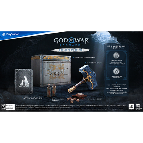 God Of War Ragnarok Collector's Edition   PS4 And PS5 Entitlements   Action/Adventure Game   Rated M (Mature 17+)   1 Player Supported   Releases 11/9/2022 