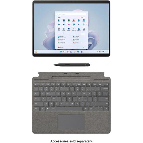 Microsoft Surface Pro 9 13" Tablet Intel Core I7 1255U 16GB RAM 1TB SSD Platinum   Intel Core I 1255U Deca Core   2880 X 1920 Display   Intel Iris Xe Graphics   Windows 11 Home   Up To 15.5 Hr Battery Life 