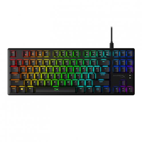 HyperX Alloy Origins Core Tenkeyless Linear Switch Mechanical Gaming Keyboard - Tenkeyless with detachable cable - RGB Backlighting - Customizable with NGENUITY Software - Three adjustable keyboard angles - HyperX Red Linear key switches