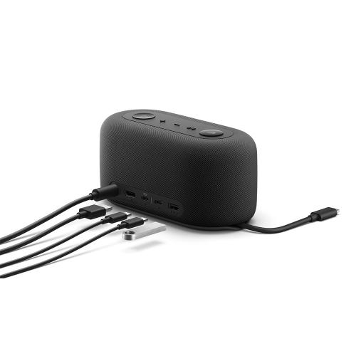Microsoft Audio Dock   Up To 90dB SPL   Two Omni Directional Microphone Arrays   70Hz ~ 20kHz For Music Playback   Support DP Alt Mode, Up To Dual Display   Windows 11 Home/Pro, Windows 10, MacOS 
