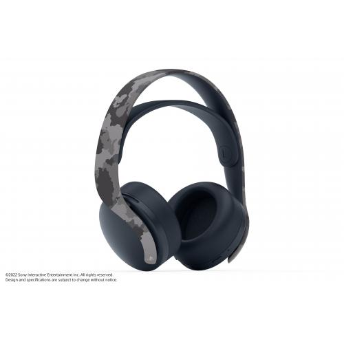 PlayStation 5 PULSE 3D Gray Camouflage Wireless Headset - Tuned to deliver 3D Audio for PS5 - Dual hidden Microphones - Radio Frequency Connectivity - 3.5mm jack audio cable for PSVR - Up to 12 hours of wireless play