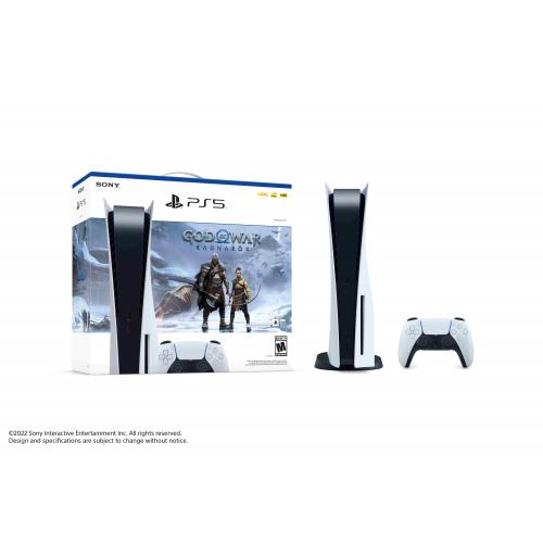 PlayStation 5 Console God Of War Ragnarok Bundle   Includes PS5 Console & DualSense Controller   16GB RAM 825GB SSD   Custom Integrated I/O   Up To 120fps @ 120Hz Output   Tempest 3D AudioTech 