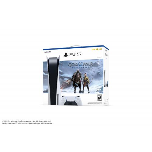PlayStation 5 Console God Of War Ragnarok Bundle   Includes PS5 Console & DualSense Controller   16GB RAM 825GB SSD   Custom Integrated I/O   Up To 120fps @ 120Hz Output   Tempest 3D AudioTech 