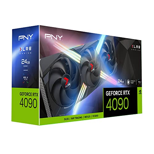 PNY GeForce RTX 4090 24GB XLR8 Gaming VERTO EPIC X RGB Overclocked Triple Fan Graphics Card   4th Generation Tensor Cores   3rd Generation RT Cores   NVIDIA Ada Lovelace Streaming Multiprocessors   24GB GDDR6X   PCI Express 4.0 X16 