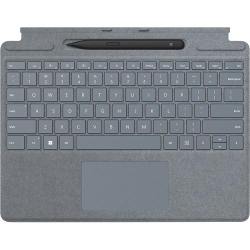 Microsoft Surface Pro Signature Keyboard Ice Blue With Surface Slim Pen 2 Black + Microsoft Surface Mobile Mouse Poppy Red 
