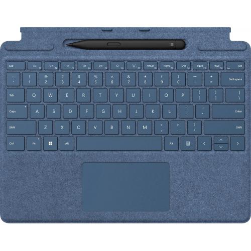 Microsoft Surface Pro Signature Keyboard Sapphire With Surface Slim Pen 2 Black + Microsoft Surface Mobile Mouse Poppy Red 