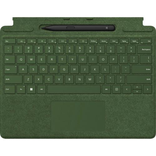 Microsoft Surface Pro Signature Keyboard Forest With Surface Slim Pen 2 Black + Microsoft Modern Mobile Wireless BlueTrack Mouse Forest 