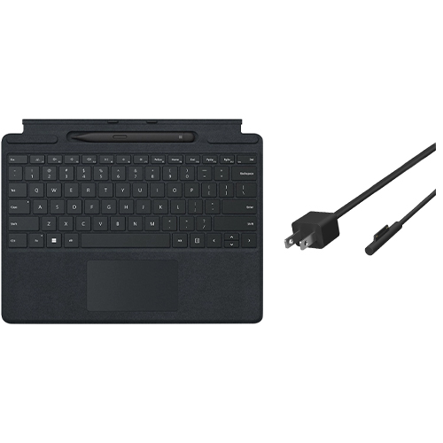 Microsoft Surface Pro Signature Keyboard with Surface Slim Pen 2 Black + Microsoft Surface 65W Power Supply