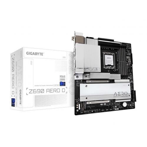GIGABYTE Z690 AERO D Gaming Desktop Motherboard - Intel LGA 1700 Socket - DDR5 Compatible - Comprehensive Thermal Design - Next Gen Connectivity - Fine Tuning Features