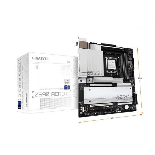 GIGABYTE Z690 AERO D Gaming Desktop Motherboard   Intel LGA 1700 Socket   DDR5 Compatible   Comprehensive Thermal Design   Next Gen Connectivity   Fine Tuning Features 