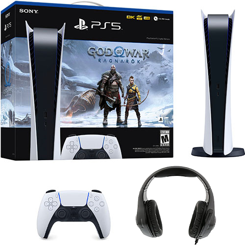 Sony PlayStation 5 Core Console with God of War: Ragnarok with Dual Charger  and Call of Duty: Black Ops Cold War 