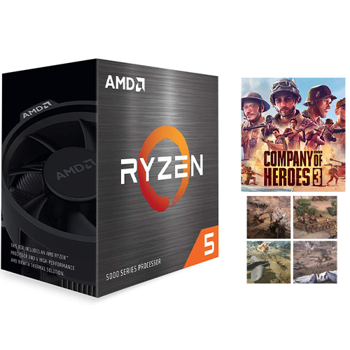 AMD Ryzen 5 5600X 6-core 12-thread Desktop Processor + Company of Heroes 3 (Email Delivery)