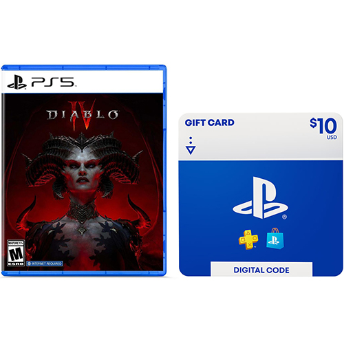 Ring tilbage godt Usikker Diablo IV PlayStation 5 / $10 PlayStation Store Gift Card (Digital  Download) - Rated M (Mature) - Action & Adventure RPG - antonline.com