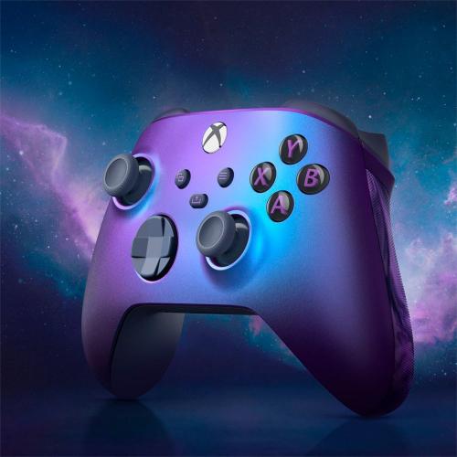 Xbox Wireless Controller Stellar Shift   Wireless & Bluetooth Connectivity   New Hybrid D Pad   New Share Button   Featuring Textured Grip   Easily Pair & Switch Between Devices 