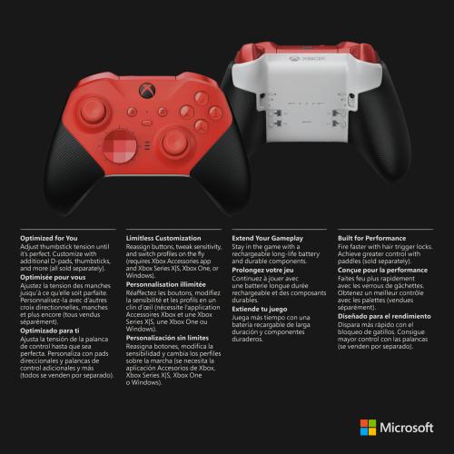 Xbox Elite Wireless Controller Series 2 Core Red - Wireless