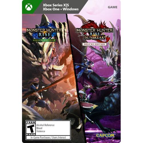 Monster Hunter Rise + Sunbreak Deluxe (Digital Download) - For Xbox One, Xbox Series S, Xbox Series X, Windows - Rated T (Teen) - Action & Adventure