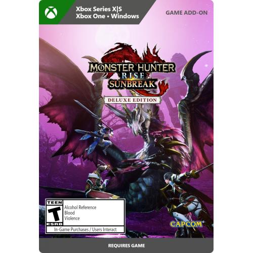 Monster Hunter Rise Sunbreak Deluxe Edition (Digital Download) - For Xbox One, Xbox Series S, Xbox Series X, Windows - Rated T (Teen) - Action & Adventure