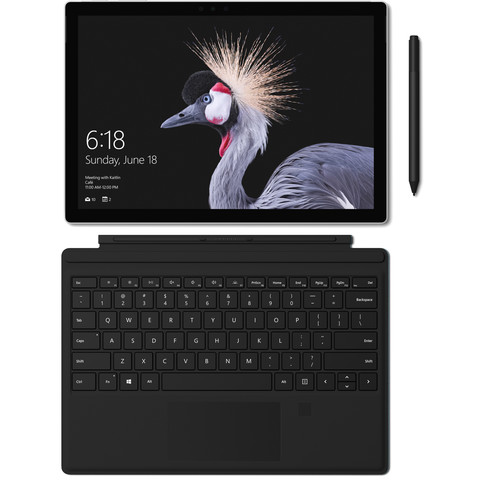 Microsoft Surface Pro Signature Type Cover W/ Finger Print Reader Black + Microsoft Surface Pen Ice Blue 
