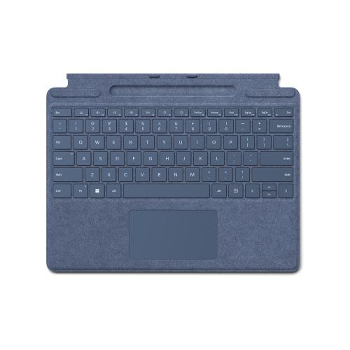 Microsoft Surface Pro Signature Keyboard Sapphire + Microsoft Surface Arc Touch Mouse Platinum   Wireless   Bluetooth Connectivity   Ultra Slim & Lightweight   Innovative Full Scroll Plane 