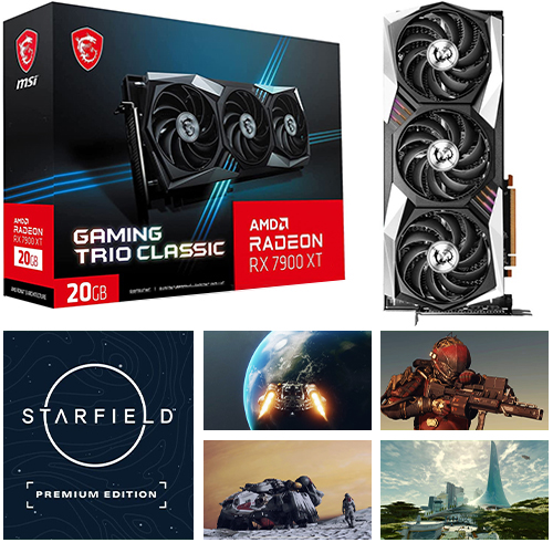 MSI AMD Radeon RX 7900 XT Graphics Card + Starfield Premium Edition (Email Delivery)