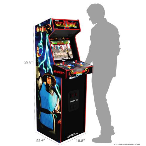 Arcade1Up Mortal Kombat II Deluxe Arcade Game - Wi-Fi Enabled with Online  Leaderboards and Online Multi-Player - Sleek Cabinet Design