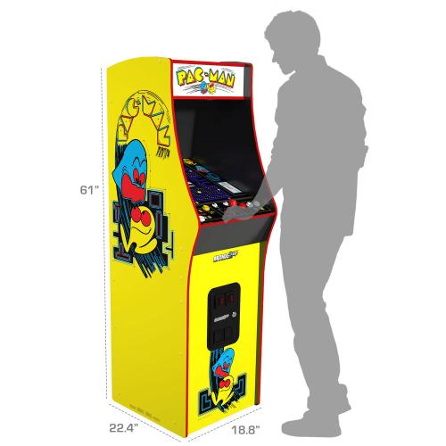 Arcade1Up PAC MAN Deluxe Arcade Game   WiFi Leaderboards To Challenge The World!   14 Classic Games   Molded Coin Door For Authentic Arcade Look   BOE 17" Inch Color Monitor   Dual Speakers For Crisp Arcade Sound 