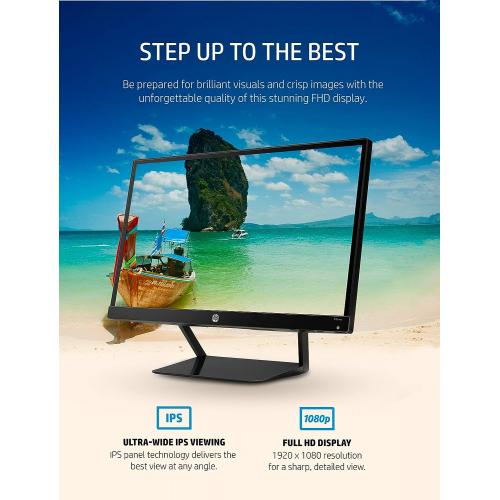 HP 22cwa 21.5" FHD IPS 7ms LED Backlit Monitor   1920 X 1080 FHD Display   In Plane Switching (IPS) Technology   250 Nits, Up To 16.7 Million Colors With The Use Of FRC Technology   7ms Response Time   1 X HDMI, 1 X VGA 