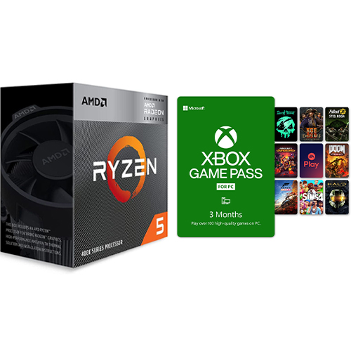 AMD Ryzen 5 4600G 6-core 12-thread Desktop Processor with Radeon Graphics + PC Game Pass 3 Month Membership (Email Delivery)