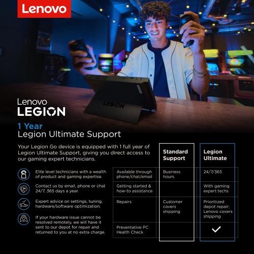 Lenovo Legion Go 8.8 144Hz WQXGA Handheld Touchscreen Gaming PC AMD Ryzen  Z1 Extreme 16GB RAM 512GB SSD Shadow Black, 8APU1