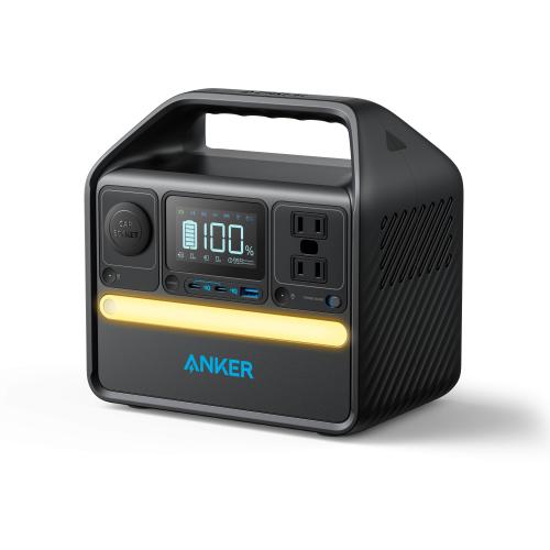Anker 522 Portable Power Station   2 AC Outlets   1 X USB A Port   2 X USB C Ports   1 X DC Port   1500 Hour Max Battery Life 