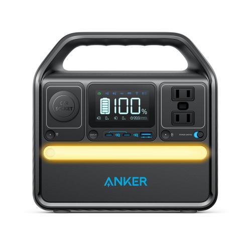 Anker 522 Portable Power Station   2 AC Outlets   1 X USB A Port   2 X USB C Ports   1 X DC Port   1500 Hour Max Battery Life 
