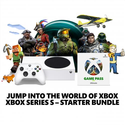 Xbox Series S – Starter Bundle - Includes hundreds of games with Game Pass  Ultimate 3 Month Membership - 512GB SSD All-Digital Gaming Console