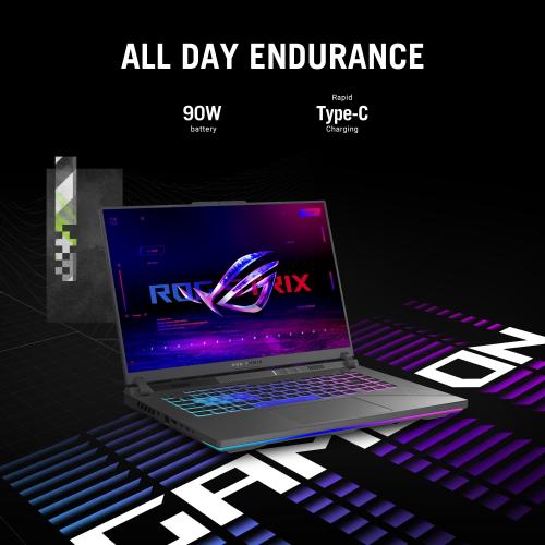 ASUS ROG Strix G16 16" 240Hz WQXGA Gaming Laptop Intel Core I9 14900HX 16GB RAM 1TB SSD NVIDIA GeForce RTX 4060 Eclipse Gray 