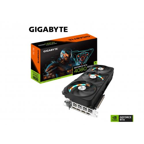GIGABYTE GeForce RTX 4080 SUPER GAMING OC 16GB Graphics Card - 16GB GDDR6X 256-bit memory interface - WINDFORCE cooling system - RGB Fusion - Dual BIOS - Protection metal back plate - Anti-sag bracket