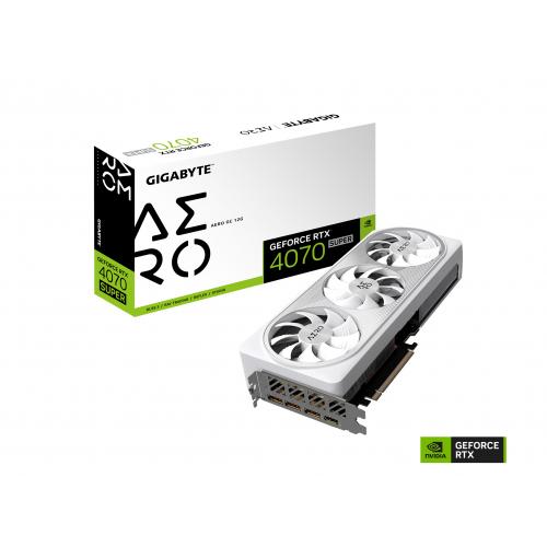 GIGABYTE GeForce RTX 4070 AERO 12GB GDDR6X Graphics Card - 12GB GDDR6X 192-bit memory interface - WINDFORCE cooling system - Protection metal back plate - RGB Fusion - Dual BIOS