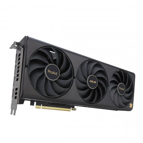 ASUS ProArt GeForce RTX 4080 SUPER 16GB GDDR6X OC Edition Graphics Card   Powered By NVIDIA DLSS3   4th Generation Tensor Cores   3rd Generation RT Cores   OC Mode: 2640 MHz (OC Mode)   Axial Tech Fans Scaled Up For 23% More Airflow 