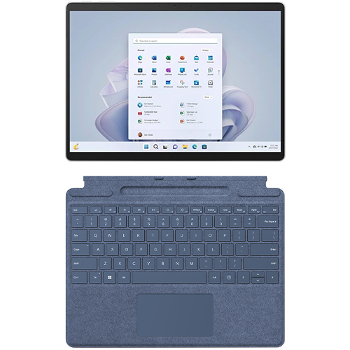 Microsoft Surface Pro 9 with 5G 13" Tablet Microsoft SQ3 NPU 16GB RAM 512GB SSD Platinum + Microsoft Surface Pro Signature Keyboard Sapphire