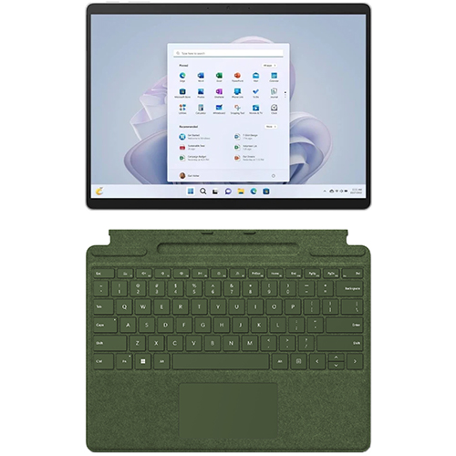 Microsoft Surface Pro 9 with 5G 13" Tablet Microsoft SQ3 NPU 16GB RAM 512GB SSD Platinum + Microsoft Surface Pro Signature Keyboard Forest