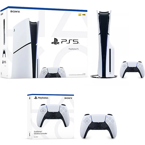 PlayStation 5 Slim Console + PlayStation 5 DualSense Wireless Controller - Includes PS5 Console & DualSense Controller - 16GB RAM 1TB SSD - Custom Integrated I/O - Up to 120fps @ 120Hz output - Features new Create Button