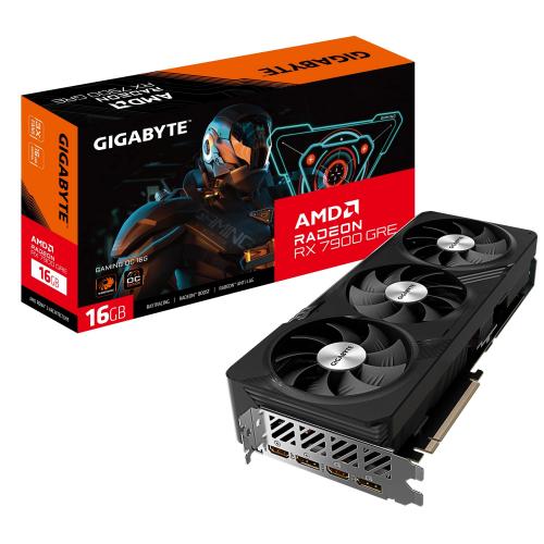 GIGABYTE Radeon RX 7900 GRE 16GB GAMING OC Graphic Card - Integrated with 16GB GDDR6 256-bit memory interface - WINDFORCE Cooling System - RGB Fusion - Dual BIOS - Protection metal back plate