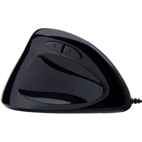 Open Box: Adesso Imouse E7   Ergonomic Mouse For Left Hand, With Cable, Programmable Functions, And Adjustable Weight, Black 