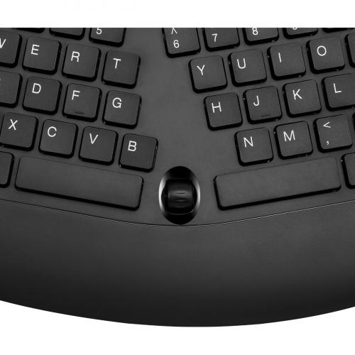 Open Box: Adesso Akb 160UB Truform Media 160 Ergonomic Desktop Keyboard, Black 