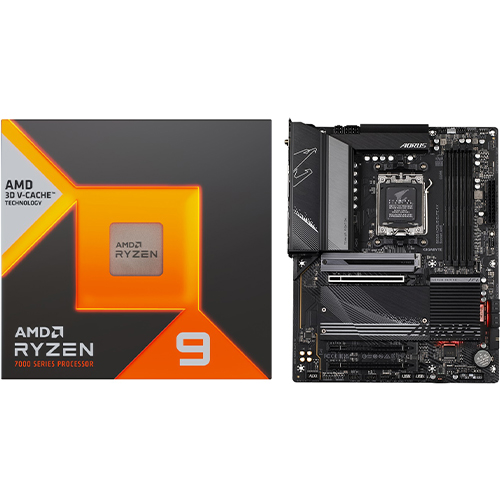 AMD Ryzen 9 7950X3D Gaming Processor + GIGABYTE B650 AORUS ELITE AX Motherboard - 16 Core & 32 Threads - 5.70 GHz Max Boost Clock - 128MB L3 Cache - Integrated AMD Radeon Graphics - AM5 CPU Socket