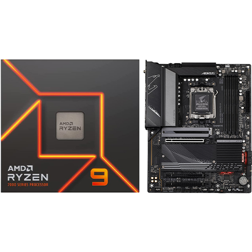 AMD Ryzen 9 7900X 12-core 24-thread Desktop Processor + GIGABYTE B650 AORUS ELITE AX Motherboard - 12 cores & 24 threads - 4.7GHz- 5.6GHz CPU Speed - 76MB Total Cache - PCIe 4.0 Ready - Cooler not included