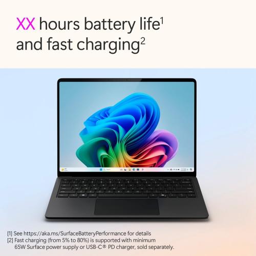 Microsoft Surface Laptop Copilot+ PC 13.8" Touchscreen Snapdragon X Elite 32GB RAM 1TB SSD (7th Edition) Graphite
