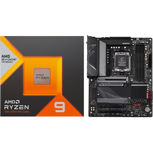 AMD Ryzen 9 7900X3D Gaming Processor + GIGABYTE B650 AORUS ELITE AX Motherboard - 12 Core & 24 Threads - 5.60 GHz Max Boost Clock - 128 MB L3 Cache - Integrated AMD Radeon Graphics - AM5 CPU Socket