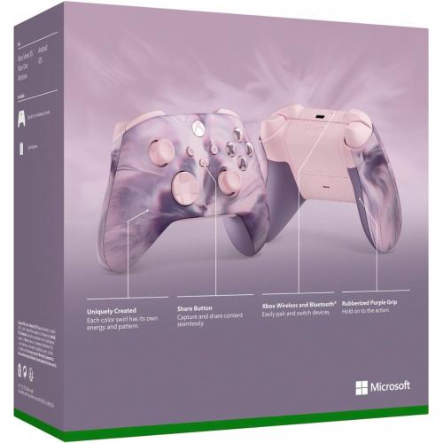 Open Box: Xbox Wireless Controller Dream Vapor   Wireless & Bluetooth Connectivity   New Hybrid D Pad   New Share Button   Featuring Textured Grip   Easily Pair & Switch Between Devices 