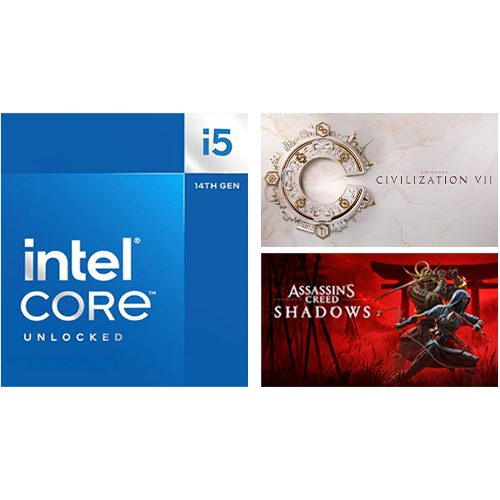 Intel Core i5-14600K Unlocked Desktop Processor + Assassin's Creed Shadows + Sid Meier's Civilization VII